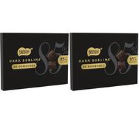 NESTLÉ DARK Sublime Bombones de Chocolate negro 85% Estuche 144g (Paquete de 2)