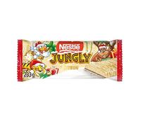 NESTLE Jungly Turrón de chocolate Blanco relleno 233 g