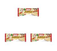 NESTLE Jungly Turrón de chocolate Blanco relleno 233 g (Paquete de 3)