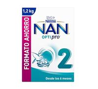 Nestlé NAN OPTIPRO 2 Leche de continuación en polvo, estuche de 1200g | Leche de continuación en polvo para bebé a partir de 6 meses con L.reuteri. FORMATO AHORRO.