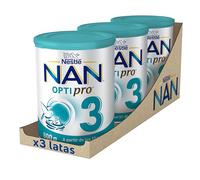 Nestlé NAN OPTIPRO 3 Leche de crecimiento en polvo, 3x800g | Leche de crecimiento en polvo para niños a partir de 12 meses con L.reuteri.