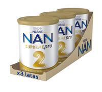 Nestlé NAN SUPREMEPRO 2 Leche de continuación en polvo, 3 botes 800gr | Leche de continuación en polvo para bebé a partir de 6 meses. Nuestra fórmula más avanzada.