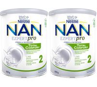 Nestlé NAN TOTAL CONFORT 2 - Leche en Polvo para bebés con trastornos digestivos leves como cólicos o estreñimiento, leche de formula desde los 6 meses, bote de 800g (Paquete de 2)