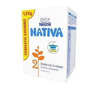 Nestlé NATIVA 2 Leche de Continuación en polvo desde 6 meses, estuche 1200g | Leche de continuación en polvo para bebés a partir de los 6 meses. FORMATO AHORRO.
