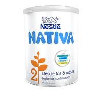 Nestlé NATIVA 2 Leche de Continuación en polvo desde 6 meses, lata 800g | Leche de continuación en polvo para bebés a partir de los 6 meses.