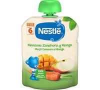 Naturnes Nestlé Bolsa de Frutas Manzana, Zanahoria y Mango +6m 90 gr