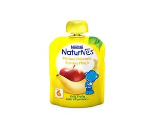 Nestlé Naturnes Pouches Plátano Y Manzana 90 gr - postres y Meriendas Bebés 6 Meses