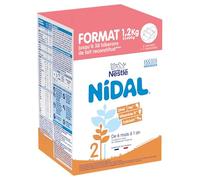 Nestlé Nidal 2 Leche en polvo para bebés de 6 a 12 meses, 2 sobres de 600 g
