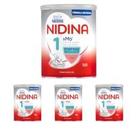 Nestlé Nidina 1 Leche para Lactantes en Polvo, Fórmula para Bebés Desde El Primer Día, Bote de 800g (Paquete de 4)