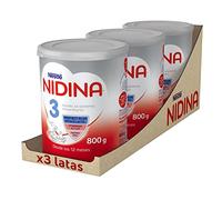 Nestlé NIDINA 3 Leche en polvo a partir 12 meses, 3x800g | Leche de crecimiento en polvo para niños a partir de los 12 meses.