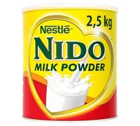 Nestlé NIDO Leche en Polvo Entera Instantánea - Alto Contenido en Proteínas y Calcio, Ideal para Bebidas y Recetas - Distribuido por Laborawi (2,5kg)