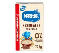Nestlé Papilla 8 Cereales con Cacao, sin azúcares añadidos, a partir de los 12 meses, 725 g