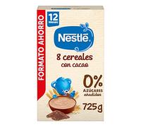 Nestlé Papilla 8 Cereales con Cacao, sin azúcares añadidos, a partir de los 12 meses, 725 g