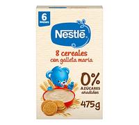 Nestlé Papilla 8 Cereales con Galleta, sin azúcares añadidos, a partir de los 6 meses, 475 g