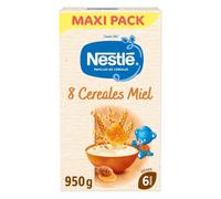 Nestlé Papilla 8 Cereales Miel +6 meses 950g | Papilla 8 cereales con miel, desde 6 meses, rica en hierro, ideal para el inicio a la alimentación complementaria