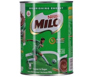 Nestlé - Paquete doble de 400 g de bebida instantánea MILO con cacao y malta de cebada, rica en vitaminas y minerales, ideal para una preparación rápida, delicioso golpe energético