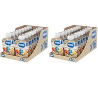 NESTLÉ Puré Manzana Melocotón y Avena, para bebés a partir de 6 meses, 16 bolsitas de 90g (Paquete de 2)
