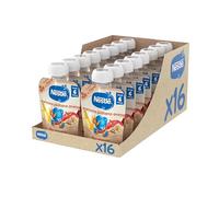 NESTLÉ Puré Plátano, Manzana y Avena, para bebés a partir de 6 meses, 16 bolsitas de 90g