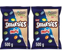 NESTLÉ SMARTIES grageas de chocolate con leche bolsa de 500g (Paquete de 2)