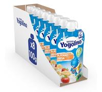 Nestlé Yogolino Bolsitas Fresa Plátano +6 meses 8x100g | Bolsita de yogur de fresa y plátano, desde 6 meses, sin azúcares añadidos, no necesita frío, formato práctico