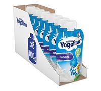 Nestlé Yogolino Bolsitas Natural +6 meses 8x100g | Bolsita de yogur natural, desde 6 meses, sin azúcares añadidos, no necesita frío, formato práctico