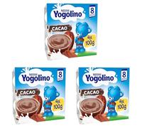 NESTLE YOGOLINO Cacao, desde 8 meses, 4x100g (Paquete de 3)