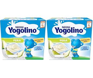 NESTLÉ YOGOLINO Postre Lácteo de Pera, a partir de 6 meses, 4x100g (Paquete de 2)
