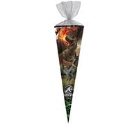 Nestler Bolsa de caramelo para rellenar, hecha a mano, de cartón, diseño de licencia "Jurassic World" (85 cm, 6 esquinas)
