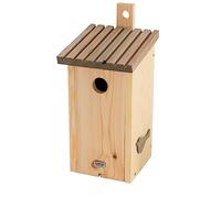 Nestliebe - Caja de anidación (17 x 20 x 37 cm, madera de pino FSC 100%, orificio de 34 mm)