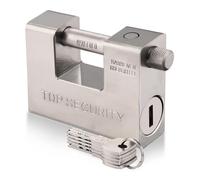 Nestling 5 Llaves 1.1 KG Candado de Seguridad, Rectangular Súper Resistente 20'40' Contenedor Garaje Garaje Persiana Cadena Candado,94 mm Candados de llave