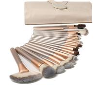 Nestling Juego de brochas y pinceles de maquillaje, para aplicar y difuminar, sombras de ojos, base, corrector, pinceles para cosmética con brocha para sombras y colorete