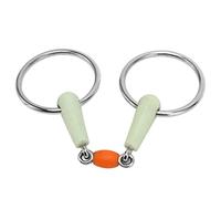 NestNiche Horse Snaffle Chew, Stainless Steel Training bit, Snaffle bit for Outdoor Horse Accessories, Stainless Steel Ring Middle Rubber Flavour Horse Mouth bit for Controling Horse Activi