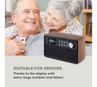 Nestor DAB+ Radio DAB+/FM 2 modos de funcionamiento pantalla de color TFT de 2,4" color marrón