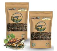 NestQ Alimento Tortugas De Agua Pienso Nutritivo para Reptiles Acuáticos Fortalece Caparazón Y Crecimiento Sticks Flotantes 2 x 200g