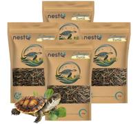 nestQ Comida Tortugas de Agua Sticks Flotantes con Calcio Pack 4 x 100 g | galápagos, Trachemys, acuáticas, algas marinas, lactato cálcico, sabor pescado, 12 x 3,6 mm, 400 g, crías y adultas