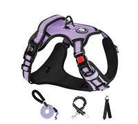 NESTROAD Arnés antitirones para perros grandes, juego de arnés para perros, tamaño grande con contorno de cuello 43 ~ 64 cm, contorno de pecho 53 ~ 89 cm, incluye arnés de pecho, correa para perros