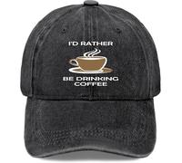 NESYUFF Gorra de béisbol Snapback Sombrero para el Sol Estilo Vintage Gorra de béisbol Prefiero Estar Bebiendo café - 100% para entusiastas del café Celebre Hombres y Mujeres
