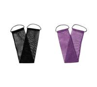 Net Bath Sponge Shower Puff For Back Gant Exfoliating African Sponge Netsponge Shower Foam Towel(2pcs-Black-Purple)