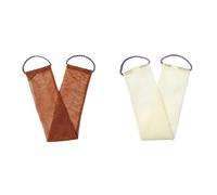Net Bath Sponge Shower Puff For Back Gant Exfoliating African Sponge Netsponge Shower Foam Towel(2pcs-Brown-White)