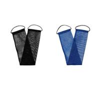 Net Bath Sponge Shower Puff For Back Gant Exfoliating African Sponge Netsponge Shower Foam Towel(2pcs-Black-Blue)