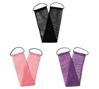 Net Bath Sponge Shower Puff For Back Gant Exfoliating African Sponge Netsponge Shower Foam Towel(3pcs-Black-Purple-Pi)