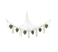 Net de almacenamiento de juguetes, diseño de macrame, 140x110 cm, soporte de animales de peluche, canasta de juguete de felpa triangular, montada en la pared, adecuado para la guardería de la sala de