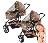 Net for Stroller, Bassinet Mesh Cover, Insected Protection Barrier, Breathable Baby Shield Netting, Universals Fit Mosquitoss Cover, for Car Seats Cradles Playards Cribs, 150cm White Black Chrysanthem