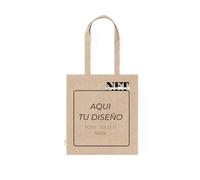 NET Nueva Era Textil Tote Bag Personalizada en 2 Caras - Bolsa de Tela Personalizada 100% Algodón - Diseño con Foto o Texto en Ambos Lados Color Hueso