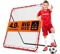 NET PLAYZ Red de Rebote para fútbol, Rebote, Herramienta y Equipo de Entrenamiento de Habilidad para niños, Adolescentes y Todas Las Edades - Kickback/portátil (150 x 150 cm)