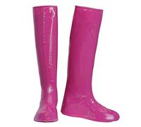 NET TOYS Botas de Gabardina Estilo GoGo | Rosa Fucsia | Llamativo Accesorio Disfraz Botas largas de Gabardina para Dama elección para Fiestas de los años 90 y carnavales al Aire Libre