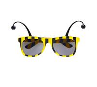 NET TOYS Originales Gafas de Sol Abeja con Antenas - Amarillo-Negro - Accesorio Unisex para Disfraz de Animal Gafas de Fiesta abejita Divertida - Inmejorable para Festivales y Carnaval