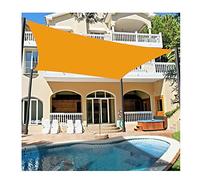 Neta de la Cubierta del Sol de la Vela del Sol de la Sombra Impermeable con 4 Cuerdas Gratis 95% Rectángulo Cuadrado de protección UV para Patio de Patio al Aire Libre Patio de balcón, Amarillo de