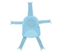 Neta de soporte de asiento de baño de cinco esquina de Tyenaza, prueba de baño de maldad de malla suave y transpirable ajustable a prueba de skid para bebés para bebés (Azul)