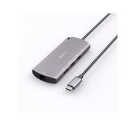 Netac Caja de Aluminio para M.2 SATA 6 en 1 - Entrada (1xUSB-C, 1xPD Recharge), Salida (2xUSB3.0-A, 1xHDMI, 1xRJ45, 1xM.2 SATA)